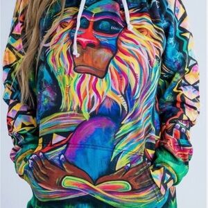 Electro Threads Rafiki Hoodie XL – Vibrant All Over Print